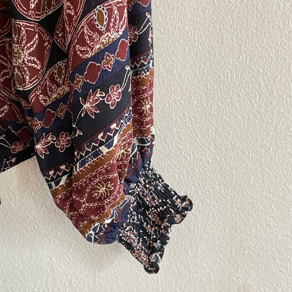 ASTR - Clara Tie Neck Peasant Blouse - Size Small - Picture 5 of 6